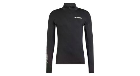 Camiseta de media cremallera adidas terrex xperior negra para hombre