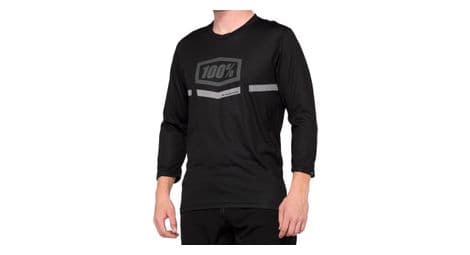 100% airmatic jersey 3/4 ärmel jersey schwarz