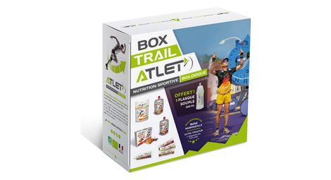 Box trail atlet 3 barres energetiques 1 gateau moelleux 1 gel 2 compotes 1 boisson energetique flasq