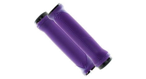 Paire de grips race face lovehandle double lock on violet