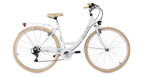 Vélo de ville dame 28 toscana 6 vitesses blanc tc 48 cm ks cycling