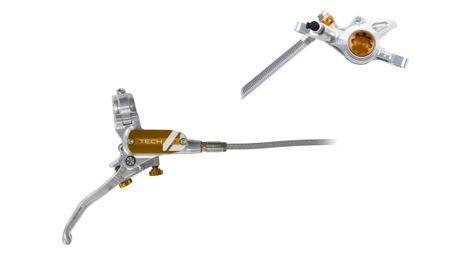 Frein arriere hope tech4 x2 argent bronze durite aviation