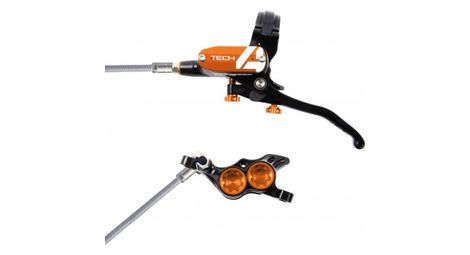 Frein arriere hope tech4 e4 noir orange durite tresse