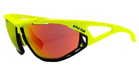 EASSUN  lunettes de cyclisme Epic cadre noir / jaune revo lens rouge