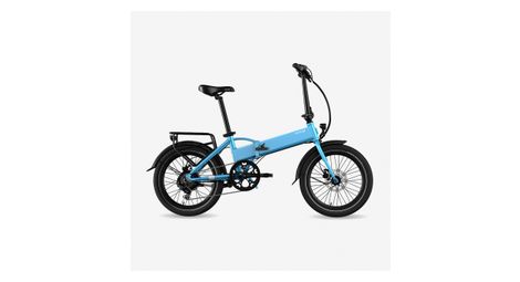 Legend monza vélo electrique pliant smart ebike roues de 20 pouces, freins disque hydraulique, batterie 36v 10.4ah sanyo-panasonic (374.4wh), bleu steel