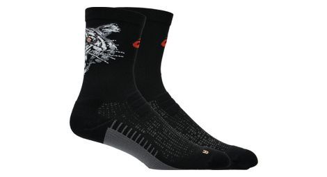 Calcetines asics performance run crew negro/rojo