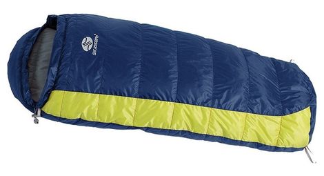 Sac de couchage momie SirJoseph en duvet pour enfants Kiki down 85-gauche 85 cm-Marine avec Citron Vert