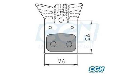 Plaquette frein route 45 clarks organique adapt. shimano (pr)