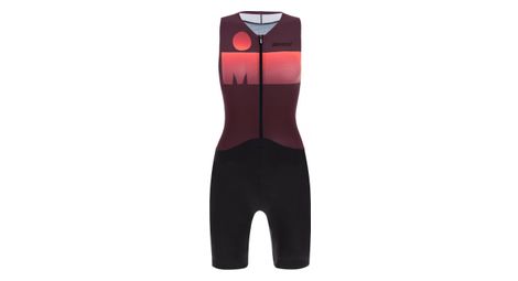 Trifonction sans manches santini x ironman audax aero noir corail femme
