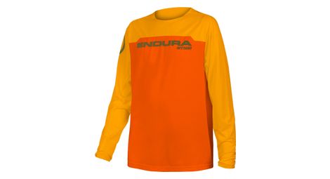 Maillot manches longues endura mt500 burner enfant mandarine orange