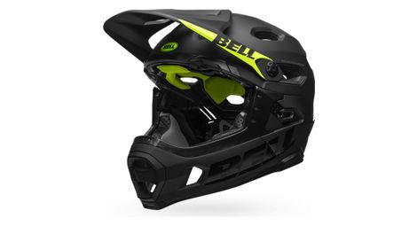 Casco con mentonera extraible bell super dh mips negro mate verde fluor 2021 s (52-56 cm)