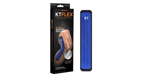 Bande predecoupee kt tape knee flex bleu 8 bandes