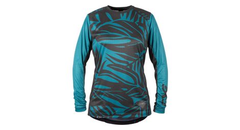 Maillot manches longues femme tsg floral noir bleu