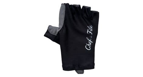 Gants courts chef de file noir