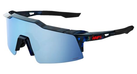 100% speedcraft sl brille - holographic black - blau verspiegelte hiper gläser