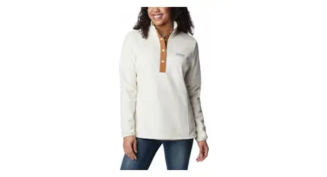 Damen columbia benton springs 1/2 zip fleece sweatshirt weiß