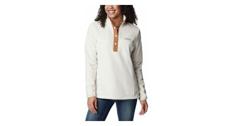Sweat polaire femme columbia benton springs 1 2 zip blanc