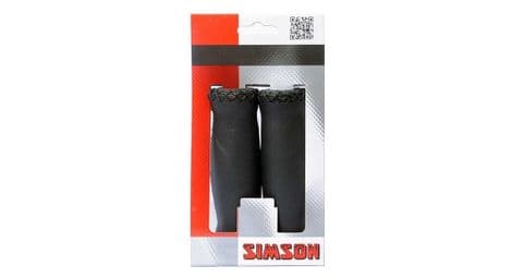 Simson grips cuir noir long