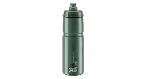 Bidón de agua elite jet green con logotipo blanco 750 ml