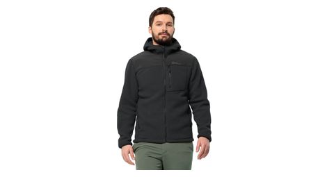 Polaire jack wolfskin kammweg pile noir gris