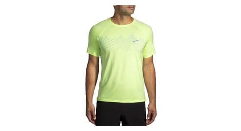 Maillot manches courtes brooks atmosphere 2.0 jaune homme