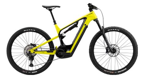 Vtt électrique tout-suspendu cannondale moterra neo carbon 2 shimano slx/xt 12v 750 wh 29 jaune highlighter