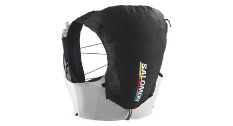 Bolsa de hidratación salomon adv skin 12 race flag negro blanco unisex