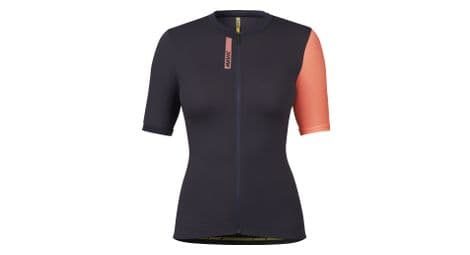 Maillot mavic essential de manga corta para mujer azul oscuro/coral