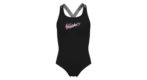 Maillot de bain nike swim logo tape noir fille