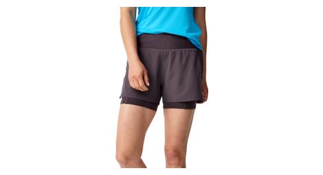 Short 2-en-1 Brooks High Point Gris Femme