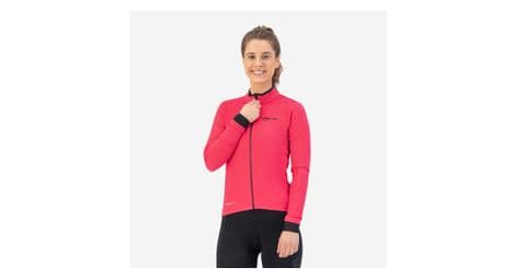 Maillot manches longues velo rogelli essential - femme - cerise