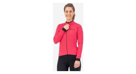 Maillot manches longues velo rogelli essential - femme - cerise