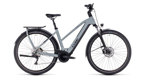 Vélo de ville électrique cube kathmandu hybrid one 750 trapeze shimano deore 10v 750 wh 700 mm gris vert swamp 2023