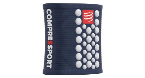 Bandeaux poignet compressport sweatbands 3d dots paire bleu blanc