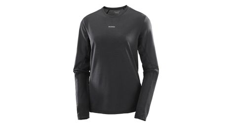 Maillot manches longues salomon shkout core noir femme