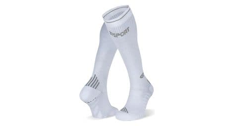 Bv sport run compression socks whitegrey