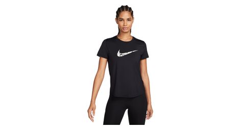 Camiseta de manga corta para mujer nike one swoosh negra