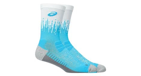 Calcetines asics performance run crew blanco/azul