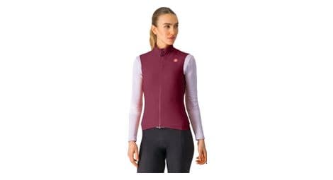 Gilet coupe-vent femme castelli espresso bordeaux