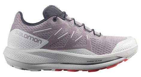 Salomon Pulsar Trail Gris Rouge Femme