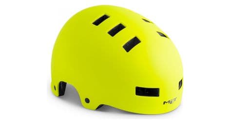 Casco met zone yellow fluo matt