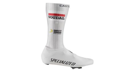 Couvre Chaussures Aéro Castelli Fast Feet 4 TT Soudal Quickstep Blanc
