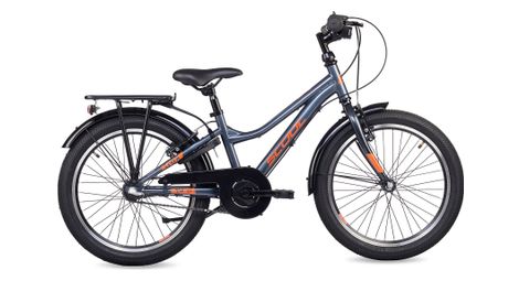 Vélo enfant S'COOL troX 20 pouces moyeu 3 vitesses - Gris foncé/Orange