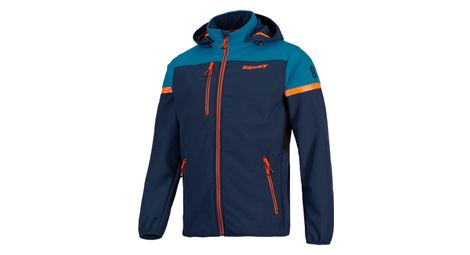 Veste kenny softshell paddock bleu marine orange