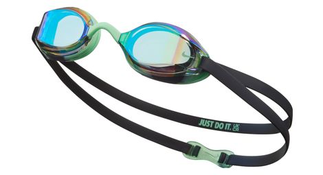 Lunettes de natation nike swim legacy mirror noir vert enfant