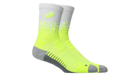 Chaussettes asics performance run crew blanc/jaune