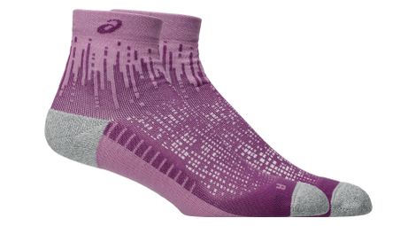 Asics performance run quarter socken pink/violett