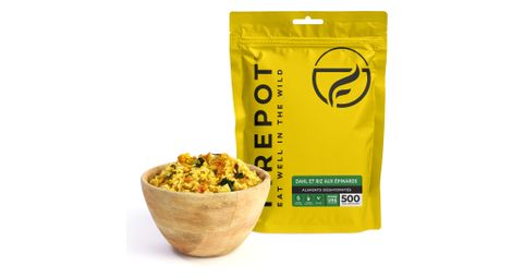 Pasto liofilizzato Firepot: dahl e riso con spinaci - 135 g