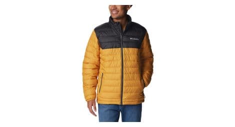 Doudoune columbia powder lite jaune noir