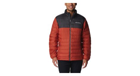 Doudoune columbia powder lite noir orange